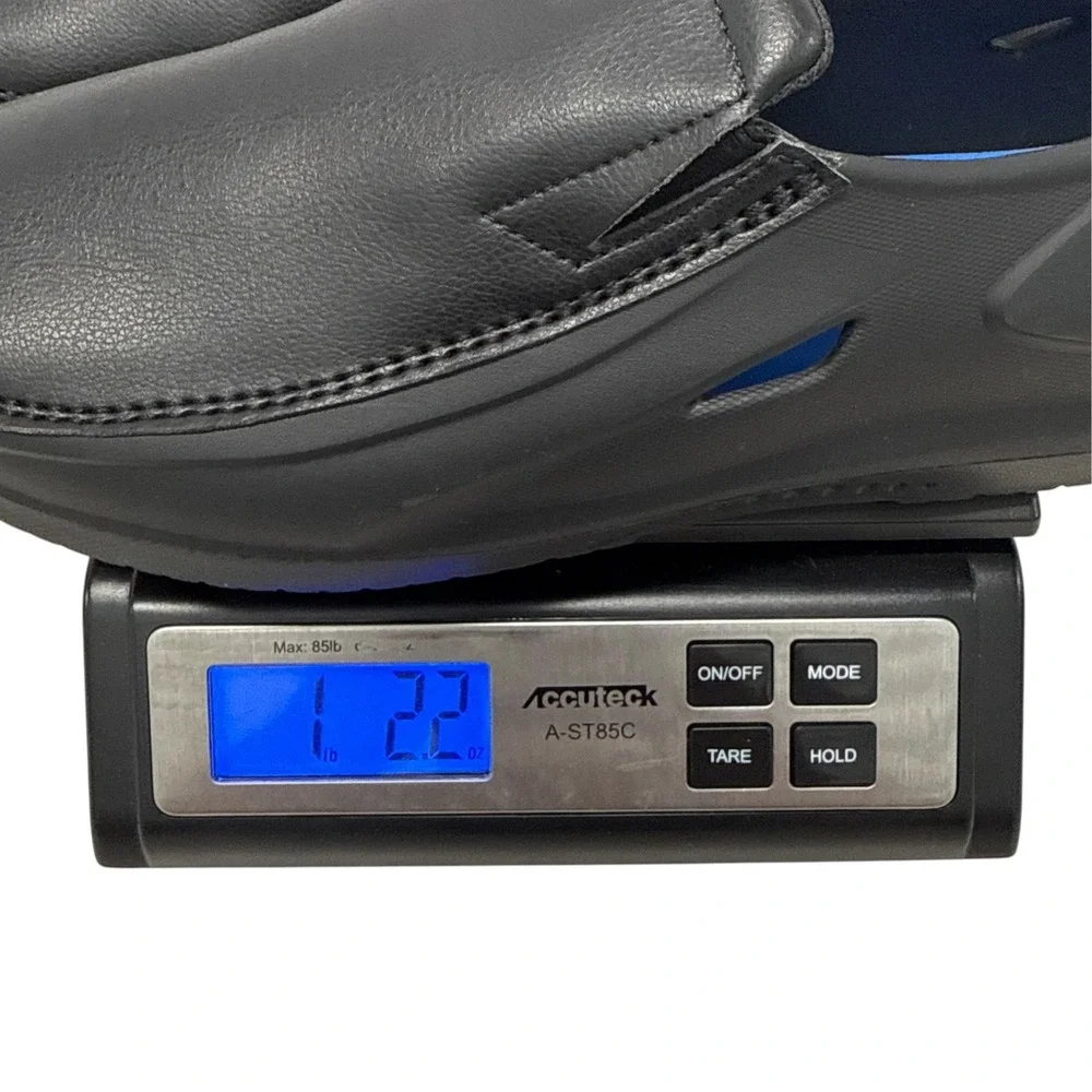 MOZO M22021 Sharkz II Mens 10 Slip Resistant Work Black Shoes For Crews Slip On